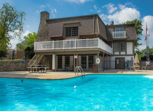 Sparkling picturesque pool  at Camelot East Apartments, Fairfield