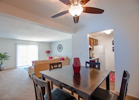 Contemporary Dining Room at The Lodge Apartments, Indianapolis, IN, 46205