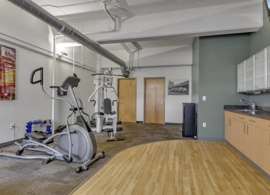 Fully Equipped Fitness Center at The Lofts at Elk Terminal, Buffalo, 14204