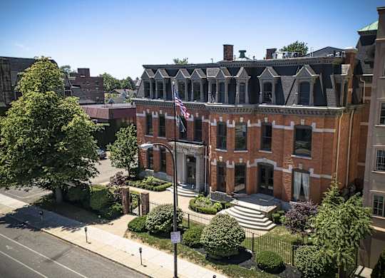 the building in which the hotel is located at The Knights @ 506 Delaware Apartments, Buffalo, NY