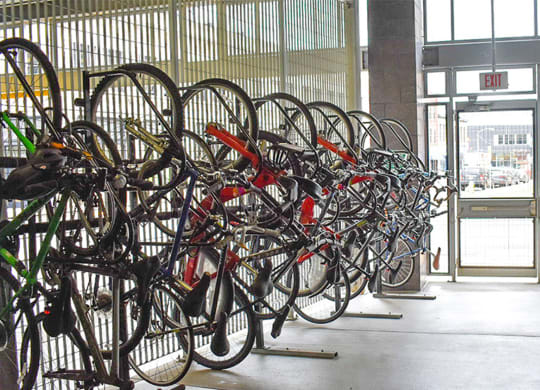 a room filled with lots of bikes sitting next to each other at Walnut on Highland, Pittsburgh, PA