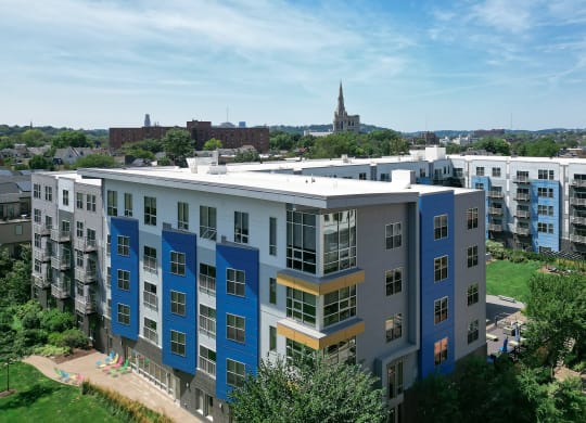 aerial view of the property at Bakery Living in Pittsburgh, PA 15206