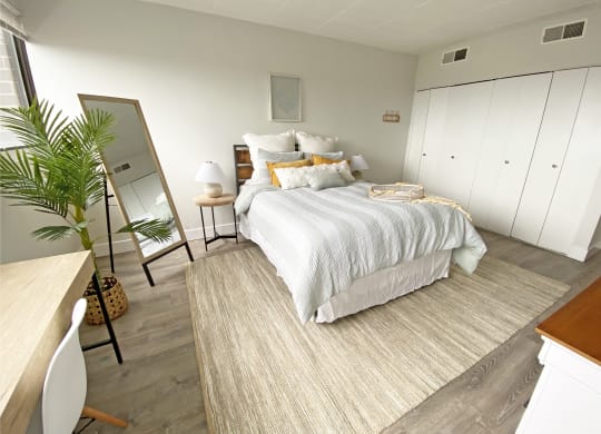 a bedroom with a bed at Walnut Towers at Frick Park, Pittsburgh, PA 15217