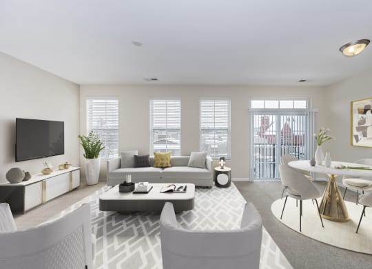 TV in living room at Monmouth Row Apartments, Newport