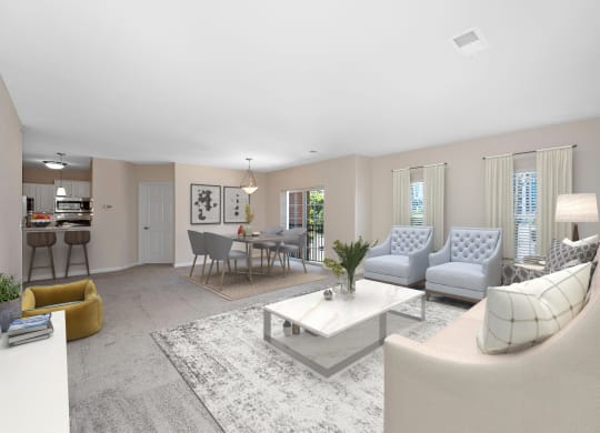 Spacious Living Room at Roebling Row, Covington, Kentucky