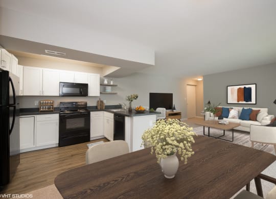 Dining And Kitchen at 7 Pointe Apartments, Indianapolis, Indiana