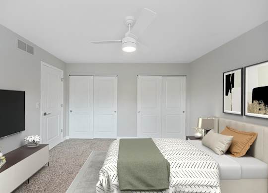 White Bedroom at Indian Creek Apartments*, Cincinnati, OH
