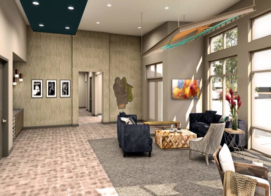 Lobby Area at Adelphi Quarter, Columbus, 43203