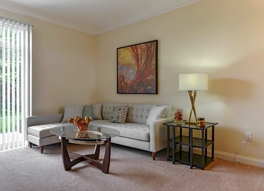 Living Room With Expansive Windows at Grove City Summit, Grove City, OH, 43123