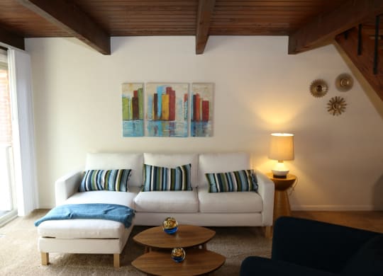 Living room at Rivers Edge Apartments and Townhomes, Dayton, 45405