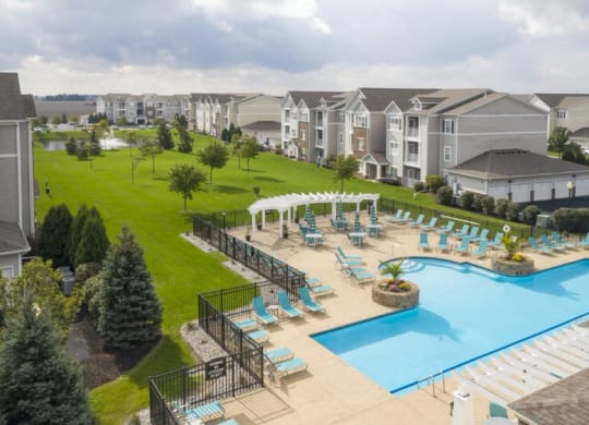Aerial View Of Pool at Waterstone Landing, Ohio