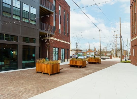 Sidewalk at Adelphi Quarter, Columbus, OH, 43203