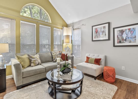 Bright Living Room at Regency Place, Raleigh, NC, 27606