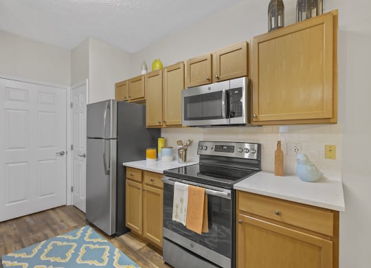 Kitchen with cabinets at Bishops Gate, Cincinnati, OH, 45249