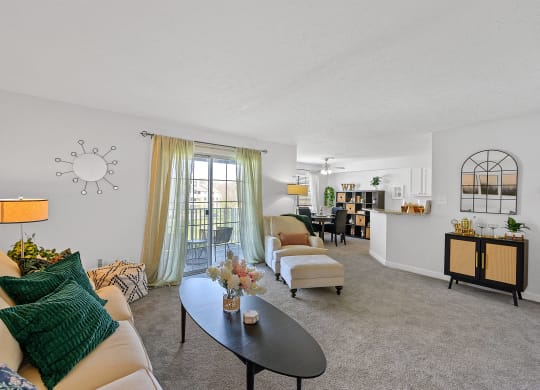 Living room with couches and a coffee table at Wrights Point, KY, 41011