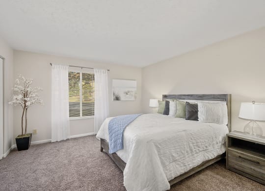 Spacious Bedroom With Comfortable Bed at Enclave, Beavercreek, OH, 45431