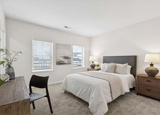 Spacious Bedroom at Roebling Row, Covington, Kentucky
