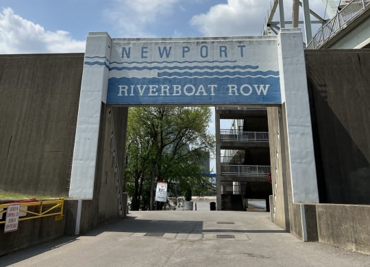 a view of the newport riverboat row bridge