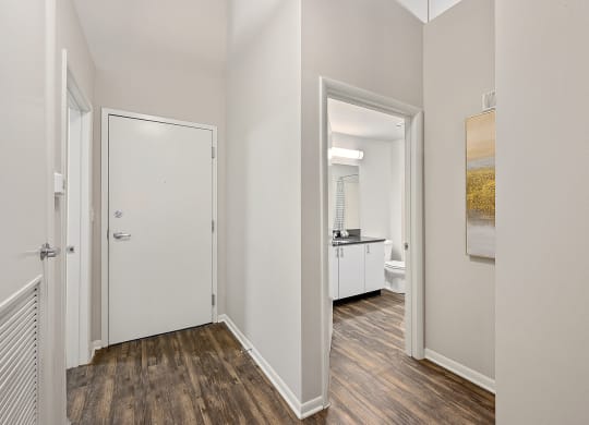 Bedroom with closet at The Lofts at Shillito Place, Cincinnati, OH, 45202