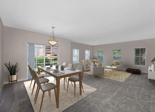 Dining And Living Room at Roebling Row, Covington, Kentucky