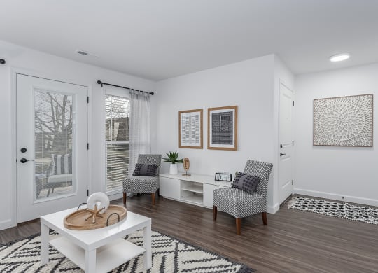 Living room sitting area at SoDel, Kettering