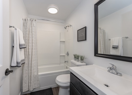 White bathroom at SoDel, Kettering, OH