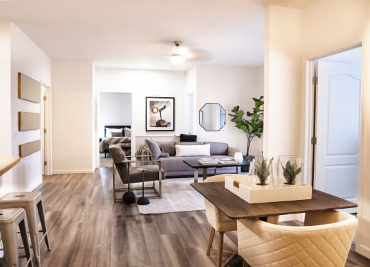 a living room with hardwood floors and white walls  at Waterstone Landing, Perrysburg