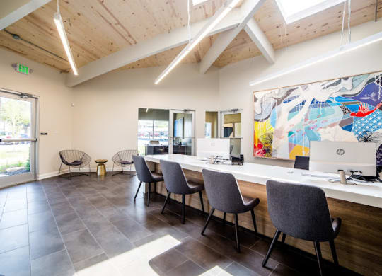 Business Center at 7 Pointe Apartments, Indiana, 46205