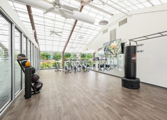 the gym atrium at the preserve at green valley apartments co