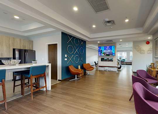 Clubroom resident lounge at Rose Hill Apartments, Virginia