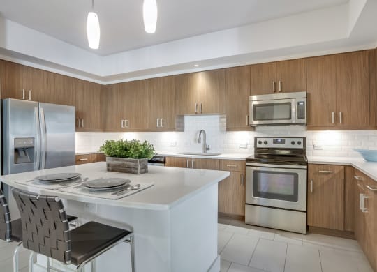 Chef-Inspired Kitchens with Quartz Counters and Stainless Steel Appliances at Windsor at Doral, 4401 NW 87th Avenue, Doral