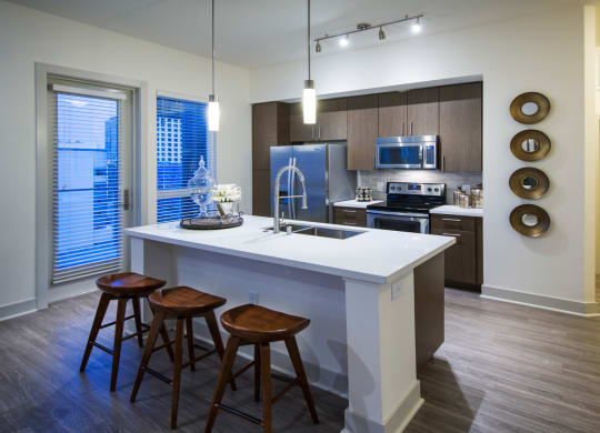 Kitchens with Custom Cabinetry and Kitchen Islands at Olympic by Windsor, 90015, CA