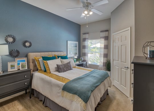 Contemporary Ceiling Fans in All Bedrooms at Windsor at Aviara, Carlsbad, California