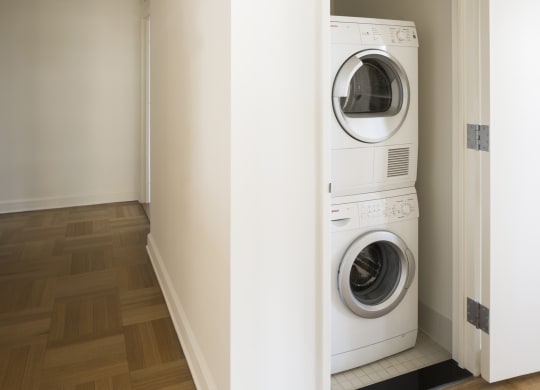 In unit washer and dryers at The Ashley, Upper West Side Luxury Apartments
