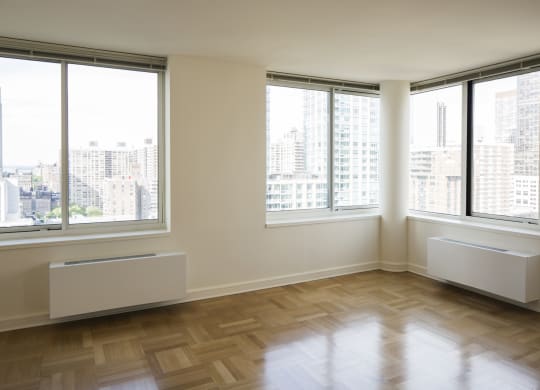 Solid white oak flooring at The Ashley Apartments, 400 W. 63rd Street, New York