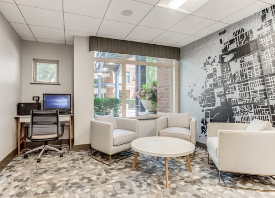 Access to 24/7 business center at The District, Denver, CO
