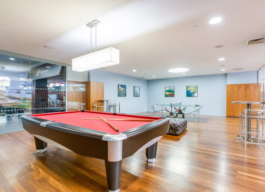 Game room with Billiards Table at The Ashley Upper West Side Apartments