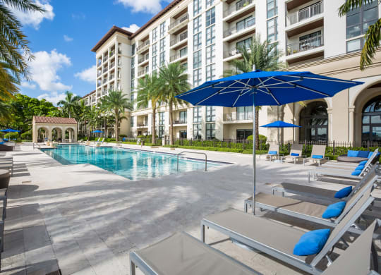Sundeck and Lounge Chairs by Resort-Style Pool at Windsor at Doral, 4401 NW 87th Avenue, Doral