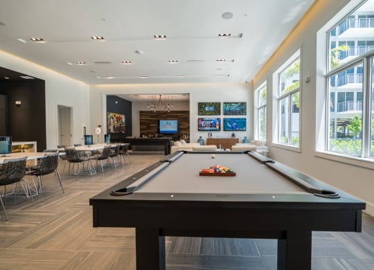 Recreation Room with Billiards Table at Allure by Windsor, 6750 Congress Avenue, Boca Raton