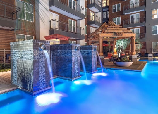 Pool Side Relaxing Area at Windsor by the Galleria, Dallas, Texas
