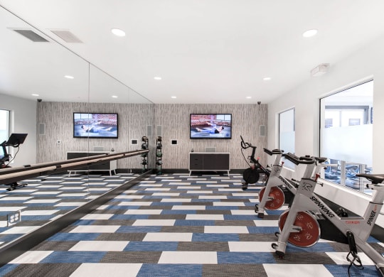 Fitness Center With Modern Equipment at Jack Flats by Windsor, 1000 Stone Place, Melrose