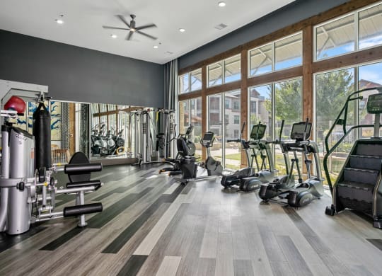 Fitness center at The Lakeyard District
