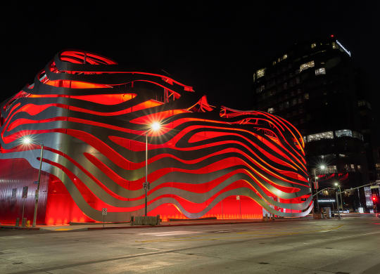 Petersen Automotive Museum just two block from 5550 Wilshire at Miracle Mile by Windsor in Los Angeles, CA 90036