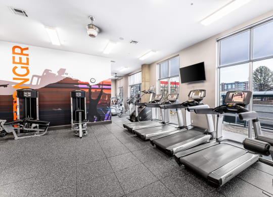 Cardio Equipment in Fitness Center at Windsor at Broadway Station, Denver, CO