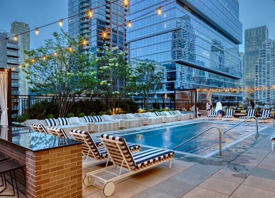 Upgraded Pool at Flair Tower, Chicago, Illinois