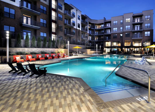 Twilight Pool at Stadium Walk By Windsor, Atlanta