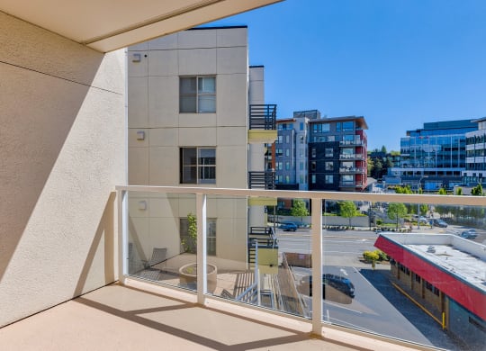 Private Balcony at Tera Apartments, 528 Central Way, WA