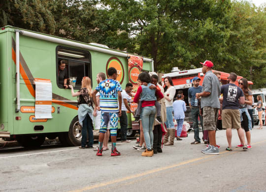 Local food trucks at Windsor Interlock, Atlanta, Georgia