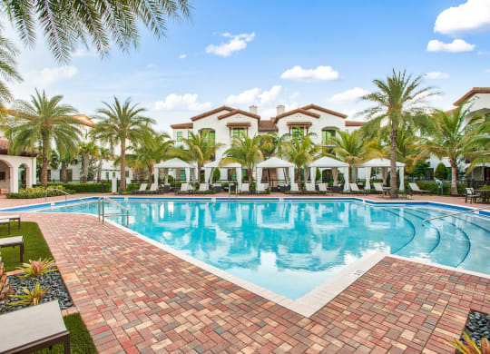 Resort-Style Pools with Cabanas at Mirador at Doral by Windsor, 33122, Florida