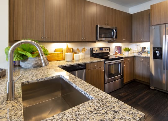 granite countertops and stainless steel